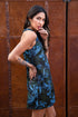 Nina Dress - Teal Motif